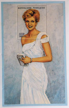 Princess Diana Postage stampのeditorial素材