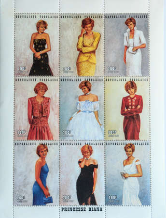 Princess Diana Postage stampsのeditorial素材
