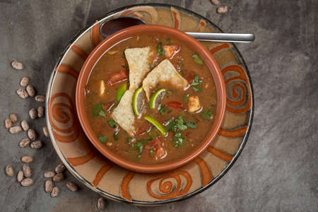 Chicken Tortilla Soupの写真素材