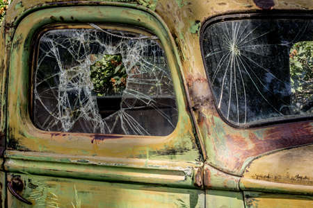 Broken Truck Windowsの写真素材