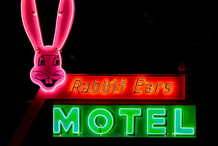 Rabbit Ears Motel signのeditorial素材