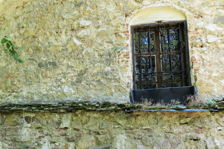 Close picture of old church windowの写真素材