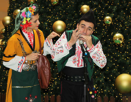 Festive Christmas performance of bulgarian folklore formation in Mall Serdika -  24. 12. 2012,...
