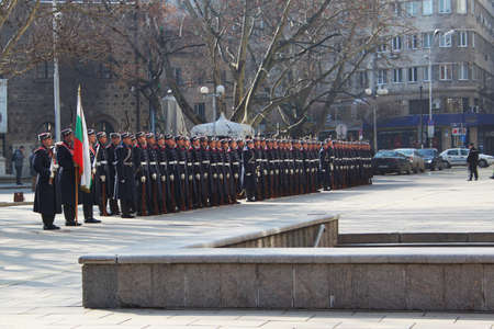 Bulgarian guard regiment salutes a new ambassador to Bulgaria, Sofia, 5. 03. 2013