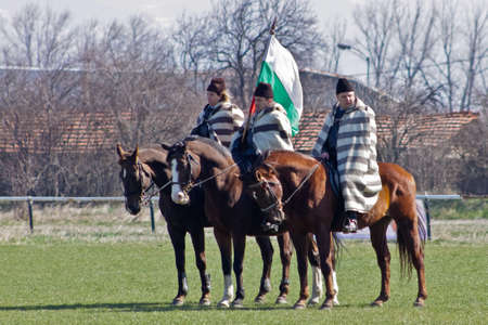 Traditional Annual horse ride to celebrate Theodore s day  Horse Easter  in Sofia, Bulgaria, 23 03  2013のeditorial素材