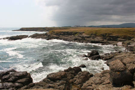 Marine landscape with rocks in the seaの写真素材