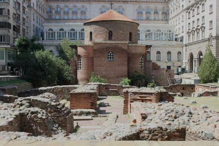 The ancient church St. George in Sofia, Bulgariaの写真素材