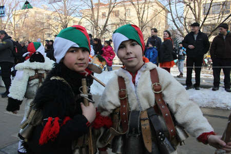 25th International festival of masquerade games Surva, Pernik, Bulgaria  2016のeditorial素材