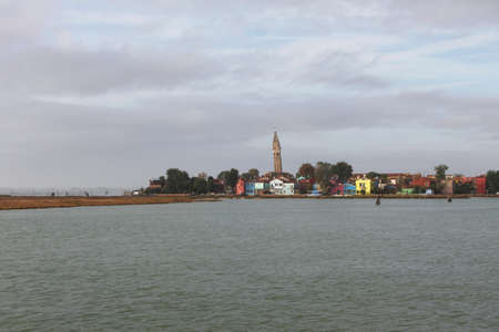 Burano Island, near Venice, Italy, general viewの写真素材