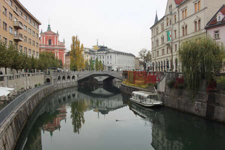 Ljubljana, the capital of Slovenia, general viewのeditorial素材