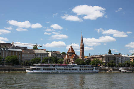 Budapest general view shot from the Danube riverのeditorial素材