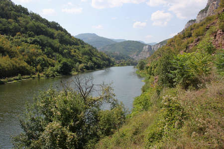 The picturesque gorge of the river Iskar in Bulgariaの写真素材