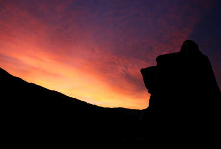 Colorful sunset over the mountains