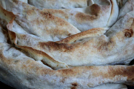 A closeup picture of homemade cheese pastryの写真素材