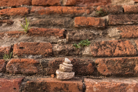 Ayutthaya historical park in thailandの写真素材