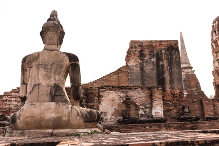 Ayutthaya historical park in thailandの写真素材