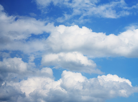 blue sky background with white cloudsの写真素材