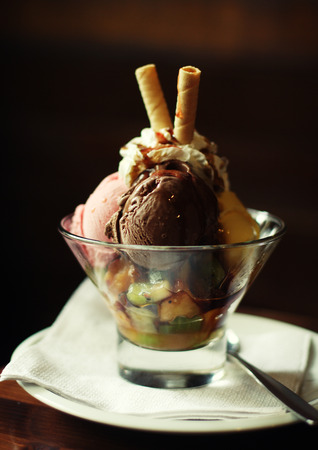 ice cream, gourmet food, caffeeの写真素材