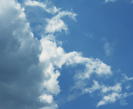 sky background with clouds, eveningの写真素材