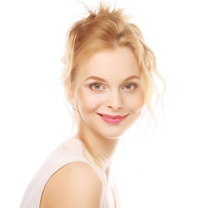 Beautiful young woman smilingの写真素材