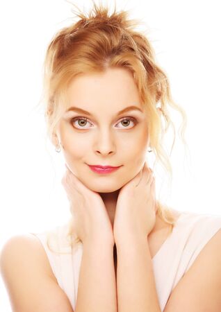 Beautiful young woman smilingの写真素材