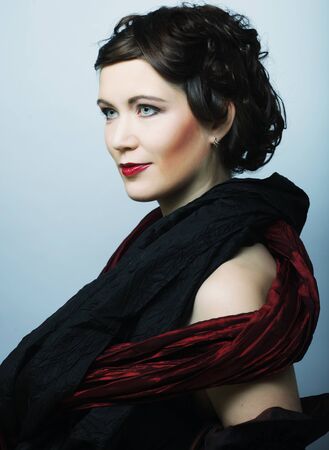 Romantic Beauty.Retro Style. Young woman.