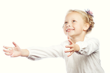 Portrait of a beautiful blond girlの写真素材