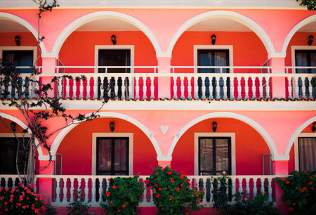 Hotel on Zakynthos, Greeceのeditorial素材