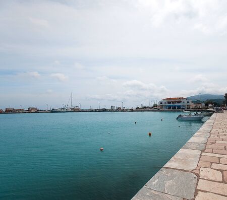 A part of the port and of the city of Zakinthos, Greece