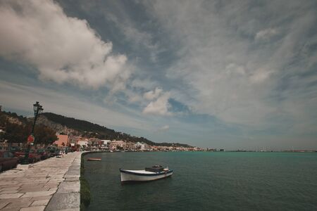 Fishing boat in the Zante town port , travel pictureの写真素材