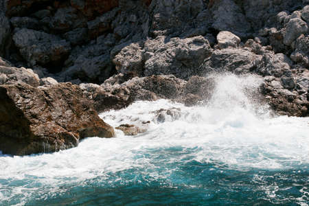 Rock and Mediterranean sea in Turkeyの写真素材