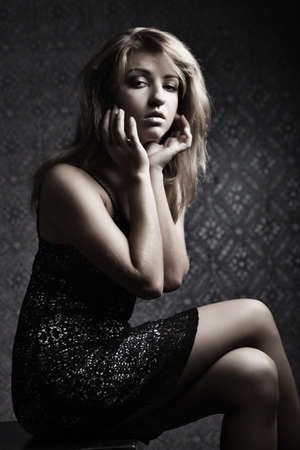 young woman in dress