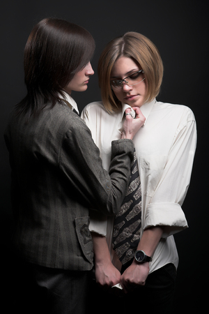 two women in loveの写真素材