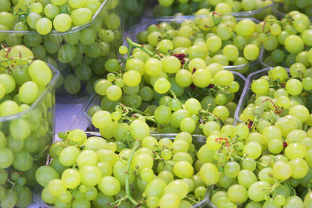 grapes in market の写真素材