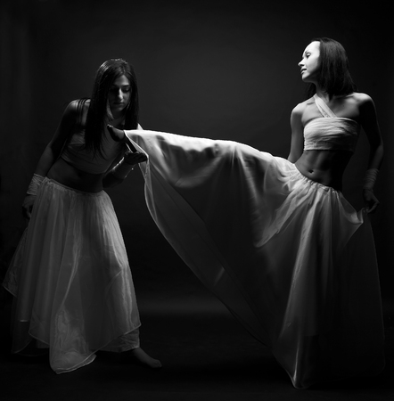 Dancing in semidarknessの写真素材
