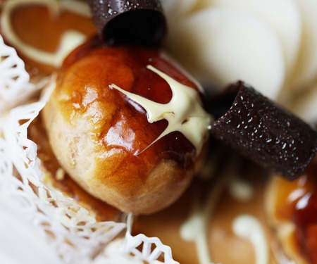 delicious cake, macro shot close upの写真素材