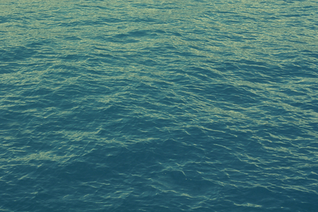 Blue sea with waves and clear blue sky , summer dayの写真素材