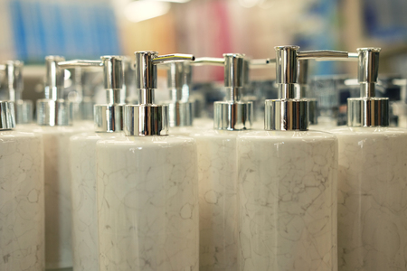 bottles for soap in the storeの写真素材