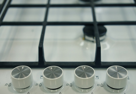 modern shining metal gas cookerの写真素材