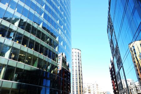 Modern business center, summer dayの写真素材