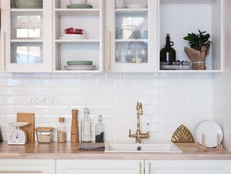 A Cozy Modern kitchen room interiorの写真素材