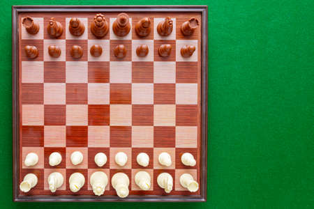 Image of chess on a green background. International Chess Day. World Chess Day. July 20. Place for...