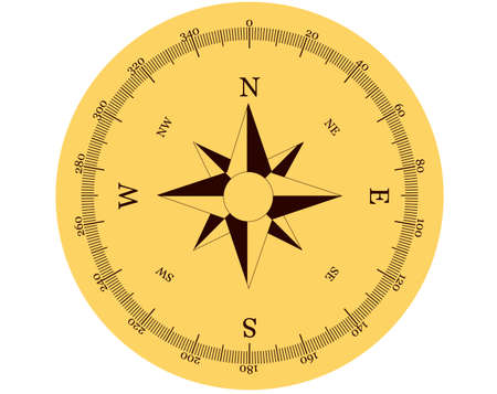 Compass on white backgroundのイラスト素材