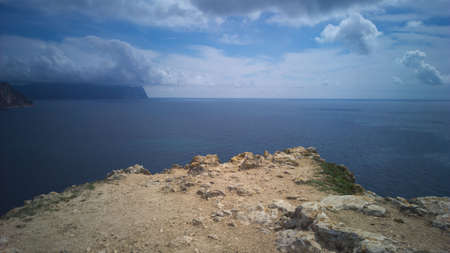 The Black sea view from the cape Fiolent, the Crimeaの写真素材