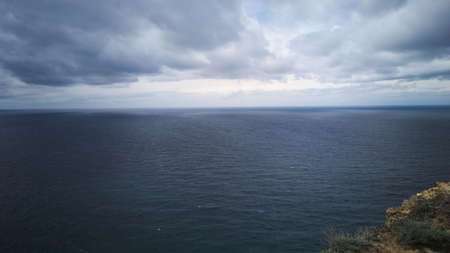 Cloudy in the Crimea, the cape Fiolentの写真素材