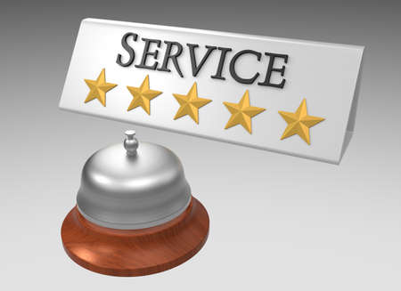 Five stars best service concept  Clipping path available の写真素材