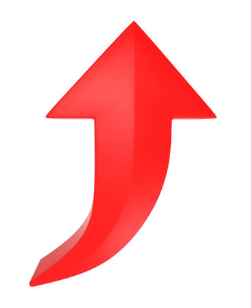 3D arrow point to upwardの写真素材