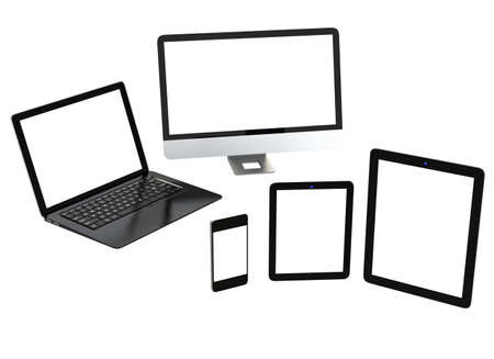 Laptop,desktop,tablet computersの写真素材
