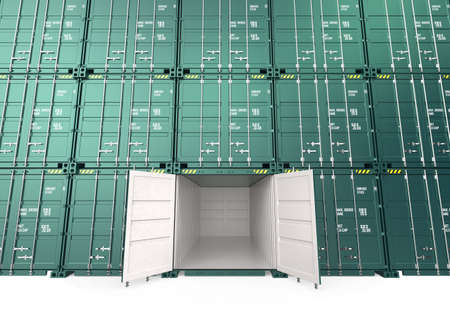 Stacking shipping containers の写真素材