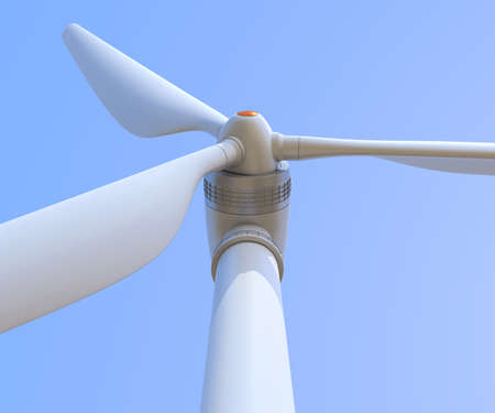 3D rendering wind turbineの写真素材